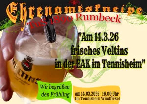 Frisches Veltins? Morgen am 14.03.26 in der EAK geniessen.