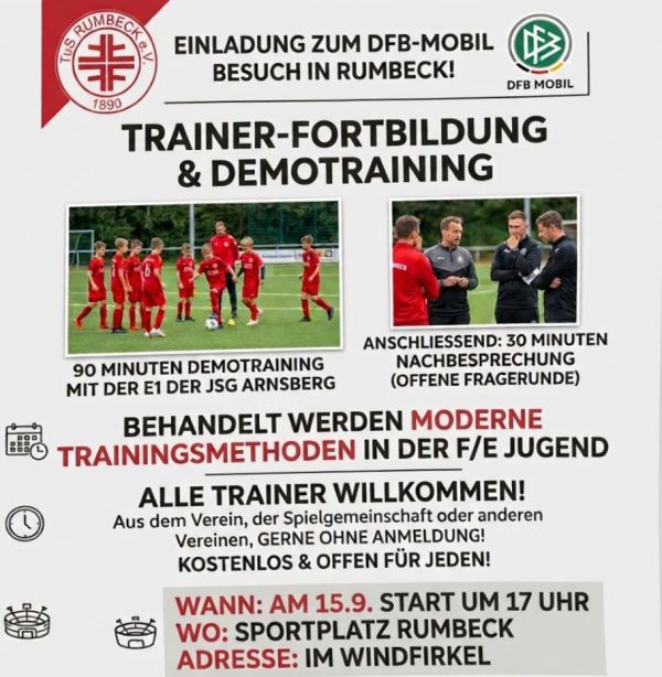 Das DFB-Mobil kommt nach Rumbeck
